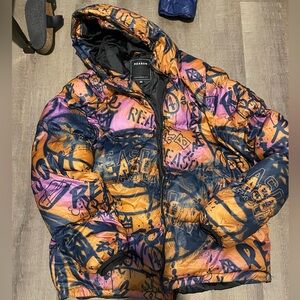 Colorful puffer jacket
